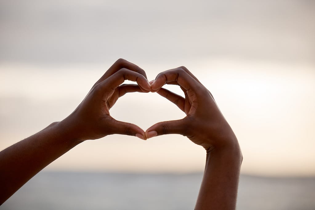 heart shape hands, emotion, love, self love, caring, couple.